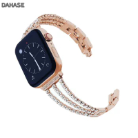 Women Luxury Diamond Bracelet For Apple Watch Band 38mm 42mm 40mm 44mm Wristband For iWatch Series 4 3 2 1 Stainless Steel Strap