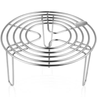 Egg Steamer Round Wire Cooling Rack Stainless Steel Air Fryer for Cooking Fryers Steaming