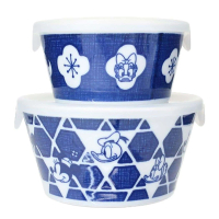【SANGO 三鄉陶器】迪士尼 微波用陶瓷碗二件組 米奇家族 日式風格 1中1小碗(餐具雜貨)