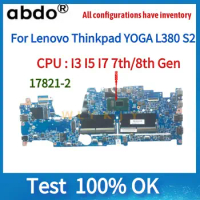 For Lenovo Thinkpad L380 Laptop Motherboard With i3 i5 i7 cpu.17821-2 Motherboard.100% tested