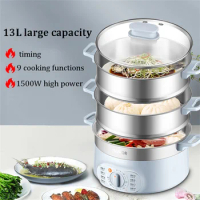 Stainless Steel Food Steamer Boilers Electric Food Steamer Noodle Roll Rice Cooking Machine Multi Cooker Boiler Kitchen Cookware