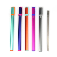 Keith Tableware for Camping Chinese Chopsticks Bacteriostatic Titanium Food Sticks Outdoor Picnic Traveling Square Chopsticks