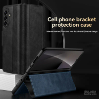 Sang trọng Phù hợp cho Samsung Galaxy Z Fold7 Fold6 Fold5 Bao da Doanh nhân Z Gập 7 6 5 Ốp lưng điện