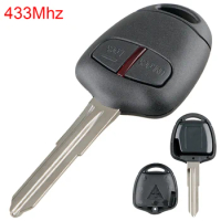 433MHz 2 Buttons Car Remote Key with ID46 Chip MIT11 Blade Fit for MITSUBISHI