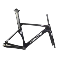 Winowsports carbon track bike frame 700*25C fixed gear frame t800 BSA68 top 1-1/8" down 1-1/2" 9*100MM QR track frame carbon