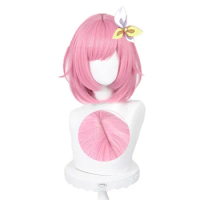 Ootori EMU cosplay wig anime project Sekai colorful stage! EMU 34cm short pink heat resistant synthetic wigs wig cap