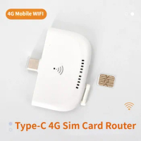 Portable 4G LTE WiFi Modem Type C with USB Adapter Modem 4G Router Wireless Mini Router for RV Travel Camping Home Office