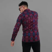 DGM Batik Panjang Pria Songket Premium Hitam Panjang 002 C 4814 SONGKET UNGU PANJANG L