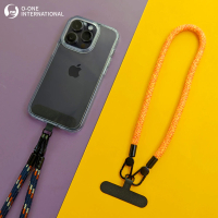【o-one】Apple/安卓通用款 加厚粗編織短版款 手機掛繩組(短掛片款顏色隨機)