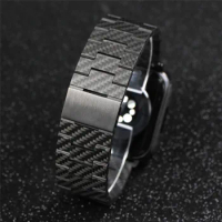Genuine Real Carbon Fiber Wrist Strap Bracelet for Apple Watch Series 7 6 5 4 3 2 SE Magnet Link Band iWatch 38mm 40mm 42mm 45mm
