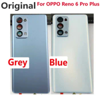 Original Battery Back Glass Cover Housing For Oppo Reno6 Pro+ 5G Reno 6 Pro Plus PENM00 Case Rear Lid Replacement Camera Lens