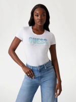 Guess เสื้อยืดผู้หญิง Gradient logo W5GI14J1314 - สีขาว