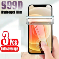 3PCS Full Cover Hydrogel Film For iphone 11 12 13 14 Pro Max Screen Protector Protective Film For iphone 11 12 X XR XS MAX