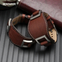 Genuine Leather Watch Strap for Fossil JR1157 Watchband 24mm Men Watch Strap High Quality Leather Bracelet Retro Style