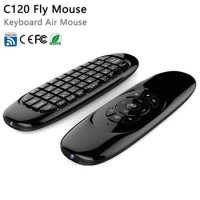 2.4G C120 Backlight Air Mouse Rechargeable Wireless Remote Control Keyboard for Android TV Box Computer Spanish/Russian/English