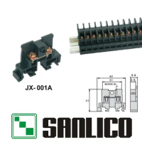 DIN rail universal type screw clamp terminal blocks clapboard screw type JX-001A/JX-001B DB-001 TBR-10