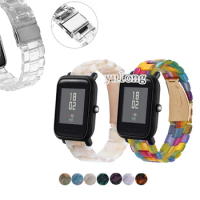 20mm Transparent Resin Strap Band for Huami Amazfit Bip U S lite GTS 2 GTR 42mm Smart Watch Repleacement Wrist band strap