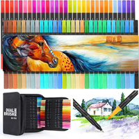 60 Dual Tip Brush Markers Art Markers สำหรับศิลปิน,ปากการะบายสีแปรง &amp; Fine Tip Markers สำหรับเด็กผู้ใหญ่สมุดระบายสีการประดิษฐ์ตัวอักษร