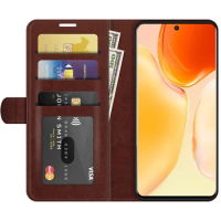 V2134 Case for vivo X70 Pro 5G (6.56in) 2021 Cover Wallet Card Stent Book Style Faux Leather Black V2134A X70Pro 70Pro VivoX70+