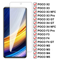 2.5D Full Glue For Xiaomi Poco X3 X4 NFC X2 F2 F3 F4 GT Tempered Glass Film Screen Protector For POCO M2 M3 M4 M5 Pro M5S
