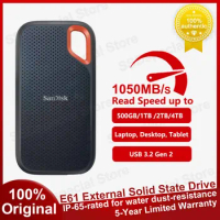 SanDisk Portable External SSD Hard Drive 500GB 1TB 2TB Read up to 1050MB/s Hard Drive Solid State Disk for PC PS5 Laptop Laptop