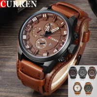 CURREN Watch Men Waterproof Calendar Sport Military Male Clock Top Brand Luxury Big Dial Origianl Le