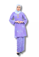 UMMIRIAZ Kurung Pahang Batik Cendana In Purple Blue