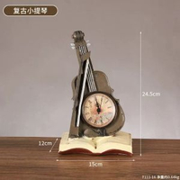 復古電話機留聲機擺件美式客廳酒櫃柜子裝飾品書櫃書架工藝品擺設-復古小提琴 均碼-款式18