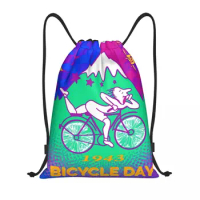Albert Hoffman Copy Of Bicycle Day Drawstring Bags Women Foldable Sports Gym Sackpack Lsd Acid Blotter Party Training Backpacks