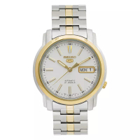 Seiko Jam Tangan Pria Seiko 5 Sports SNKL84K1 Automatic White Dial Dual Tone Stainless Steel Strap