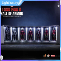 Hot Toys Iron Man Armored Gnaku Mini Collection Single Pack Handmade Soldier Doll Can Glow Model Collection Toy Boy Xmas Gift