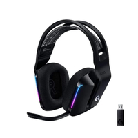 หูฟังเกมมิ่งระบบไร้สายมาพร้อมไฟ LIGHTSYNC RGB เต็มสเป๊กตรัม รุ่นG733 สีดำ