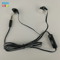 500pcs 1.2m 3.5mm Flat Noodle Cable In-ear Wired Earphone with Mic for IPhone 6 IPad Samsung Huawei Xiaomi HTC Headset