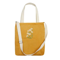 Large Women Shoulder Shopper Bag Ladies Canvas Tote Shopping Bags Corduroy Female Handbag Crossbody Book Tote Bags Bolsos