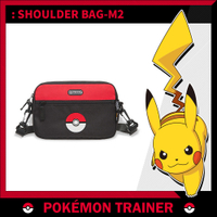 【OUTDOOR】Pokemon聯名款訓練家系列 橫式側背包-黑色 ODGO20C13BK