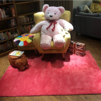 【Fuwaly】凡地剛-桃紅地毯-160x230cm(簡約 素色 柔軟 客廳 起居室)