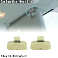 Klip Cangkuk Pelindung Matahari Depan, 2X, 3B0857561B, Untuk SKODA, untuk Fabia 6Y, Octavia 1Z, Supe