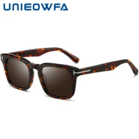 UNIEOWFA Big Acetate Thick Frame Prescription Sunglasses Men Tom Ford Polarized UV400 Protection Sun Glasses Optical Progressive