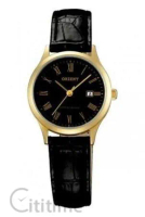 ORIENT東方錶  典雅復古風羅馬時標石英女錶 黑x28mm  FSZ3N008B0