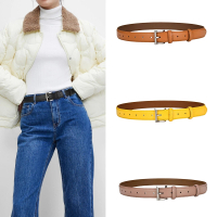 【MoonDy】皮帶 腰帶 真皮皮帶 紅色腰帶 精品皮帶 復古皮帶 細皮帶 大衣腰帶 女生腰帶 白色腰帶
