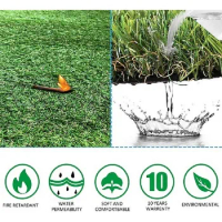 Artificial Grass Carpet 8FT X 12FT - Indoor and Outdoor Garden Lawn Landscape Synthetic Turf Mat - Thick Artificial Grass Carpet