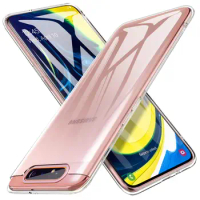 Luxury Transparent Silicone Soft Clear TPU Phone Case for Samsung Galaxy A80 A90 SamsungA80 5G 360 Protective Back Cover Housing