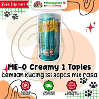 Meo Creamy Treats Snack Kucing Creamy Me-o 1 Toples Mix Isi 30pcs