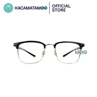 KACAMATAMOO Frame Kacamata Square Titanium SQ-T 7308 | Titanium Semi Rimless Ringan & Bernosepad Gol