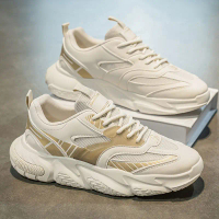 Men's Casual Running Shoes Versatile Dad Shoes Thick Sole High Sole Increasing Height kasutsukan  ba