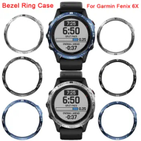Bezel Ring For Garmin Fenix 6X Watch Dial Stainless Steel Metal Adhesive Cover Anti-Scratch Protector Cover Ring for Fenix 6X