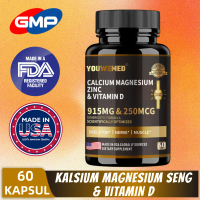 Kalsium Karbonat + Vitamin D, Mendukung Kesehatan Tulang & Gigi, 60 Kapsul