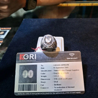 Sapphire Warna Berubah Natural Color Change Sapphire GR21020-R0902198 Berat 3.11 Bentuk Oval Potonga