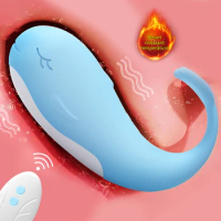 Female Sex Toy Masturbator Heating Vibrating Egg Stimulating Vibrator Remote Control Wireless Dancing Little Whale Vibrator