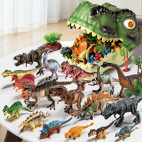 Children's Dinosaur Toys Boys Tyrannosaurus Triceratops Set Soft Glue Simulation World Animal Model